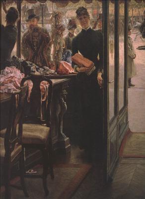 James Tissot La Demoiselle de Magasin (The Shop Girl) (nn01) France oil painting art